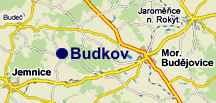 Mapa umístění Budkova